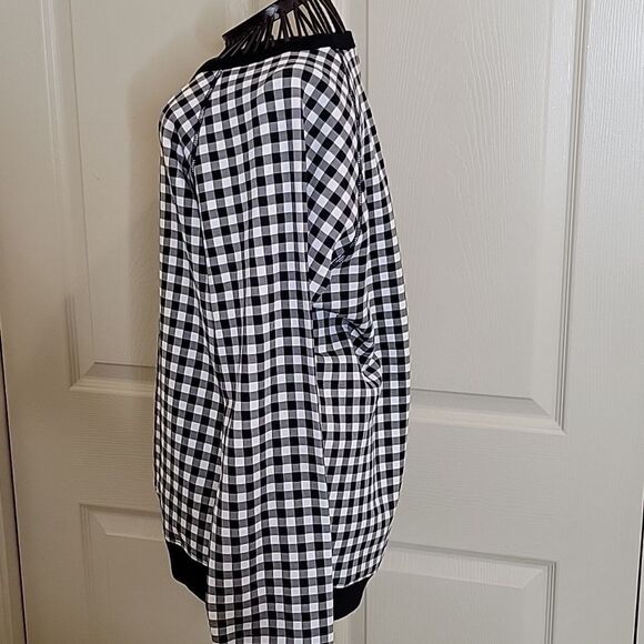 DRAPER JAMES Natalie Gingham Sweatshirt Size Medium NWT - Picture 4 of 10